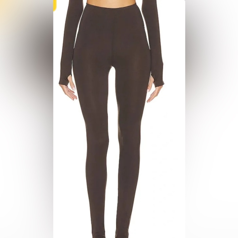 Wolford Aurora Leggings in plum/brown size small